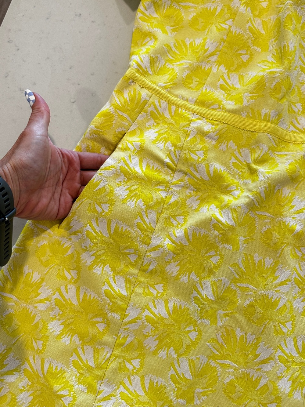 Draper James Yellow Floral Dress Size 2 Cocktail Formal Office Colorful Summer - Picture 3 of 7